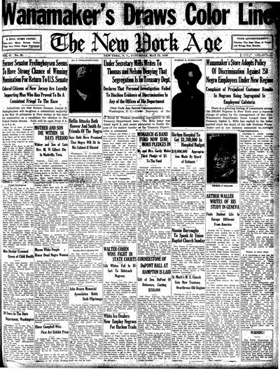 New York Age, May 12, 1928