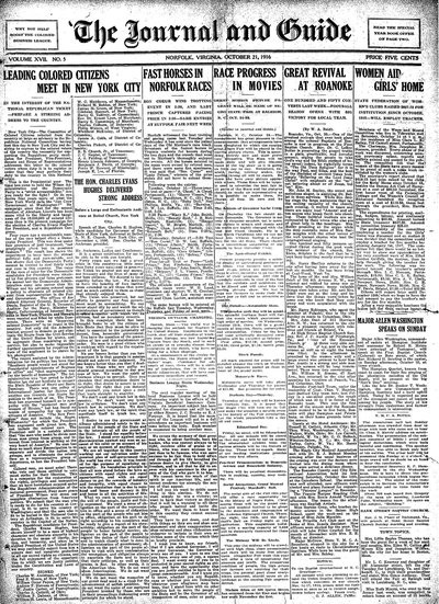 Norfolk Journal and Guide, Oct 21, 1916