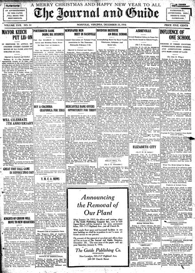 Norfolk Journal and Guide, Dec 23, 1916