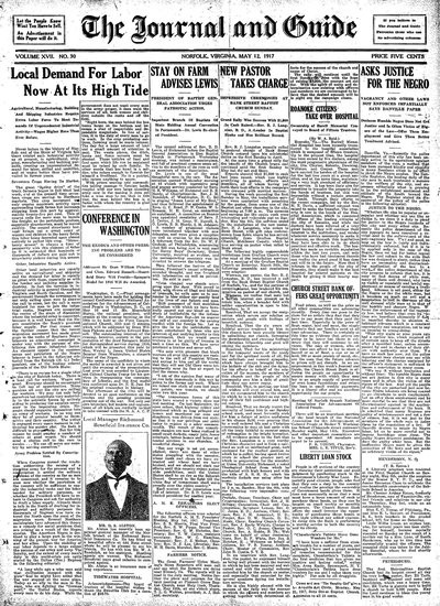 Norfolk Journal and Guide, May 12, 1917
