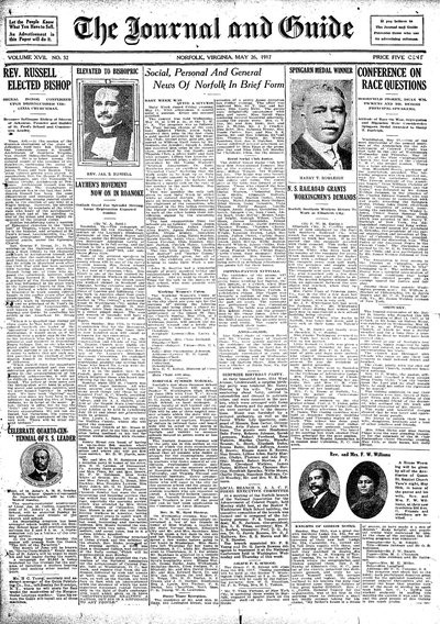 Norfolk Journal and Guide, May 26, 1917
