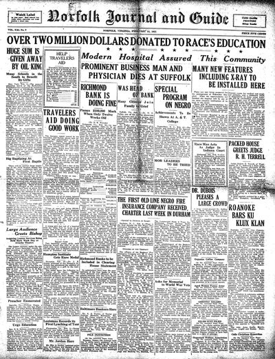 Norfolk Journal and Guide, Feb 12, 1921