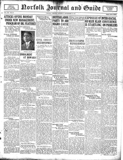 Norfolk Journal and Guide, Sep 24, 1921
