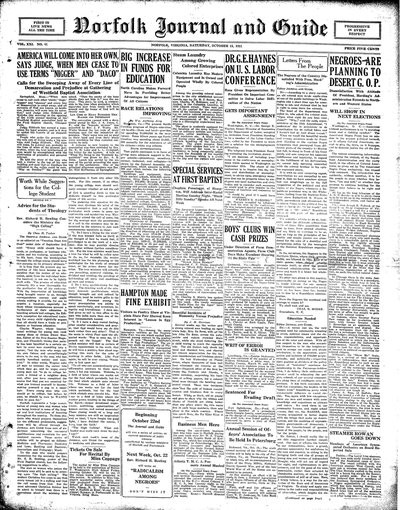 Norfolk Journal and Guide, Oct 15, 1921
