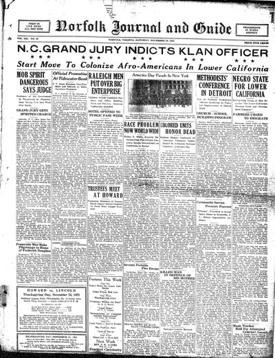Norfolk Journal and Guide, Nov 19, 1921