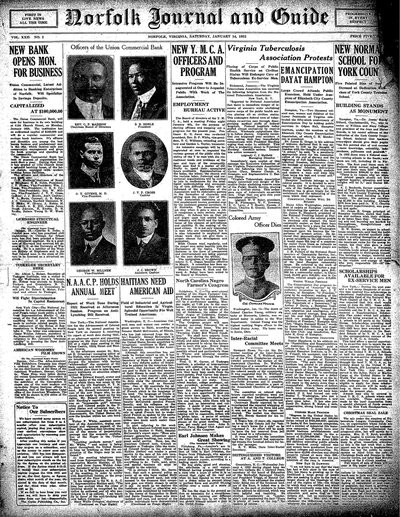 Norfolk Journal and Guide, Jan 14, 1922