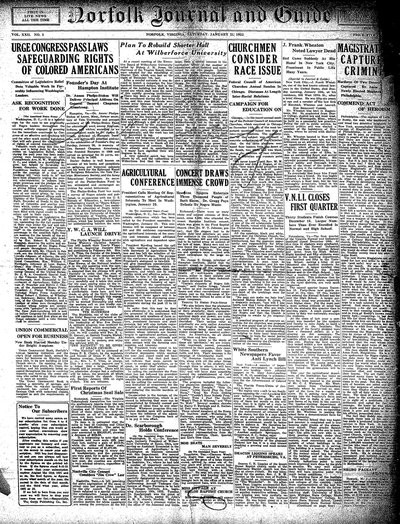 Norfolk Journal and Guide, Jan 21, 1922