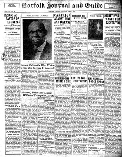 Norfolk Journal and Guide, Apr 8, 1922