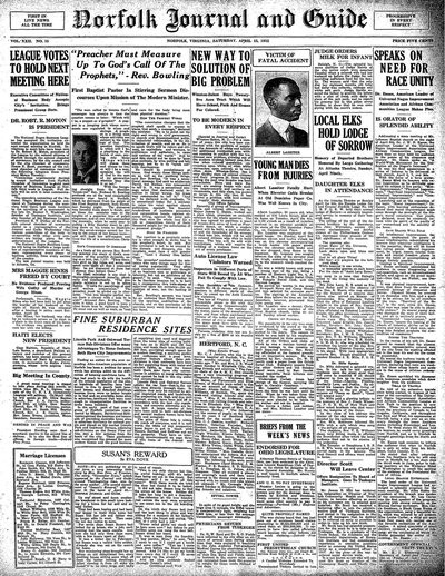 Norfolk Journal and Guide, Apr 15, 1922