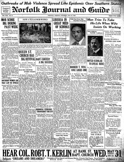 Norfolk Journal and Guide, May 27, 1922