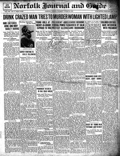 Norfolk Journal and Guide, Aug 26, 1922