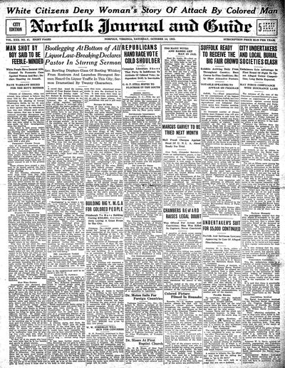 Norfolk Journal and Guide, Oct 14, 1922