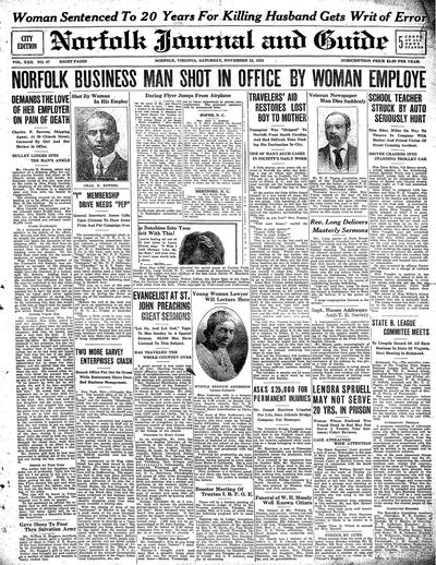 Norfolk Journal and Guide, Nov 25, 1922