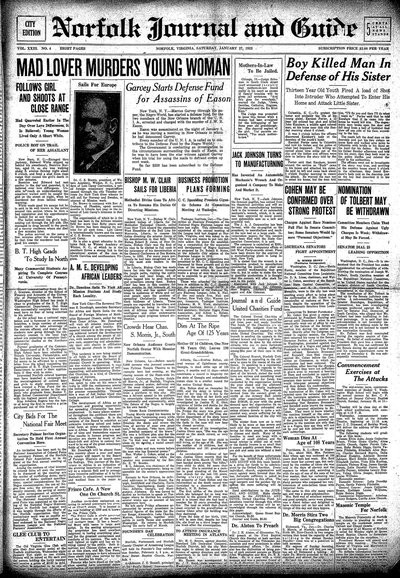 Norfolk Journal and Guide, Jan 27, 1923