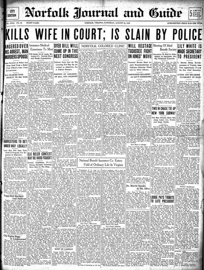 Norfolk Journal and Guide, Aug 18, 1923