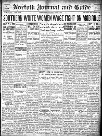 Norfolk Journal and Guide, Aug 25, 1923