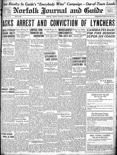 Norfolk Journal and Guide, Oct 20, 1923