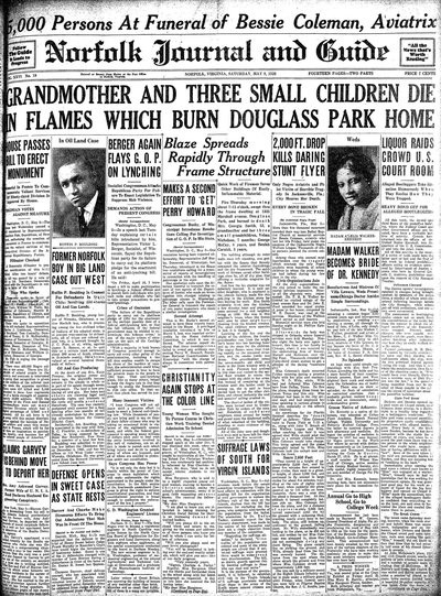 Norfolk Journal and Guide, May 8, 1926
