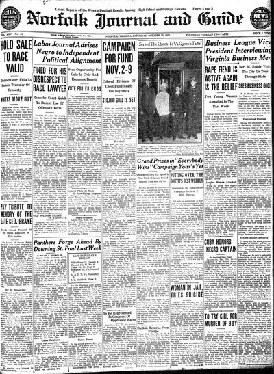 Norfolk Journal and Guide, Oct 30, 1926