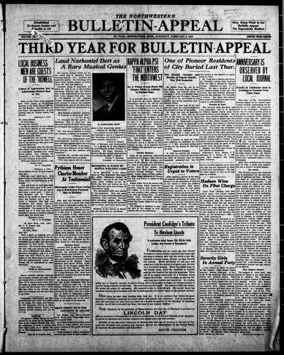 Northwestern Bulletin-Appeal, Feb 9, 1924