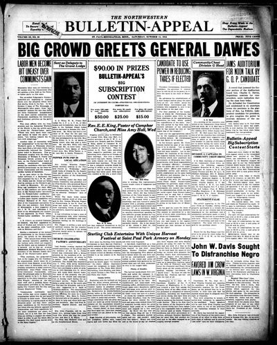 Northwestern Bulletin-Appeal, Oct 11, 1924