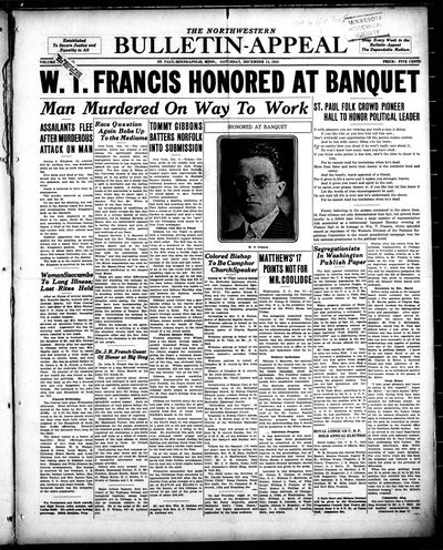 Northwestern Bulletin-Appeal, Dec 13, 1924