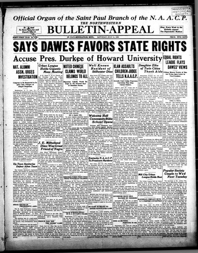 Northwestern Bulletin-Appeal, Jul 11, 1925