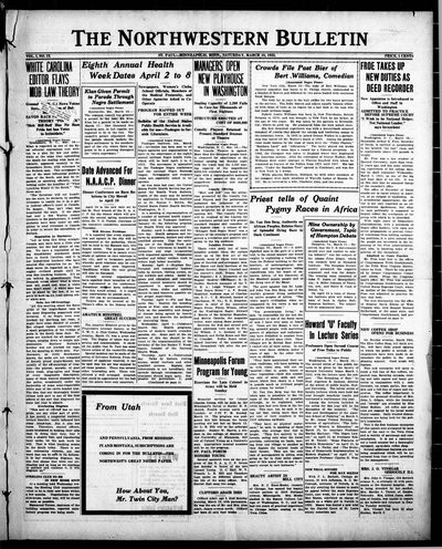 Northwestern Bulletin, Mar 18, 1922