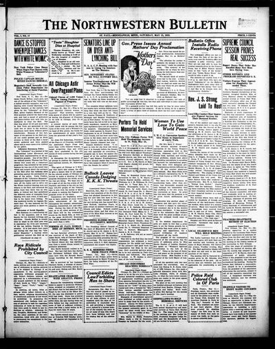 Northwestern Bulletin, May 13, 1922