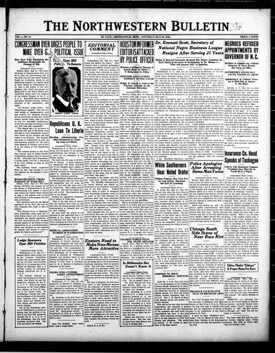 Northwestern Bulletin, May 20, 1922