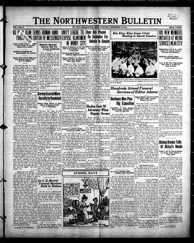 Northwestern Bulletin, Sep 16, 1922