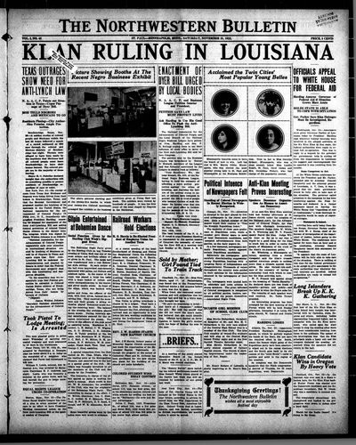 Northwestern Bulletin, Nov 25, 1922