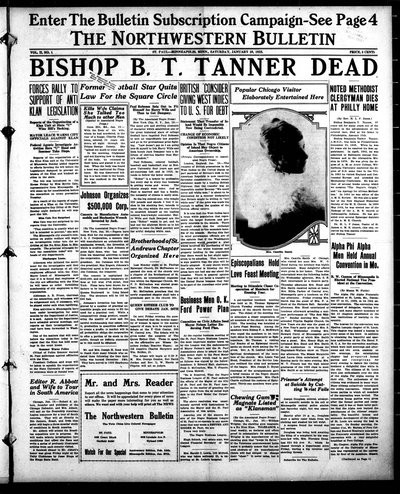 Northwestern Bulletin, Jan 20, 1923
