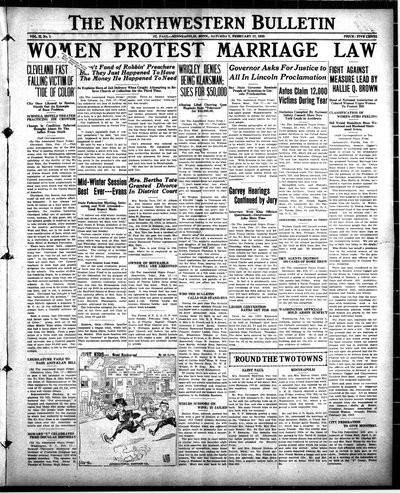 Northwestern Bulletin, Feb 17, 1923