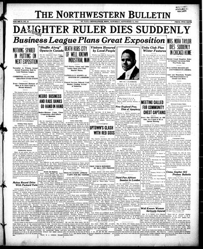 Northwestern Bulletin, Sep 15, 1923
