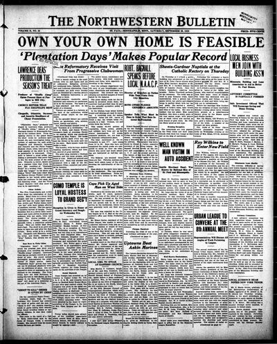Northwestern Bulletin, Sep 29, 1923