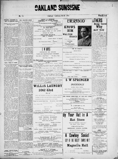 Oakland Sunshine, Oct 8, 1915