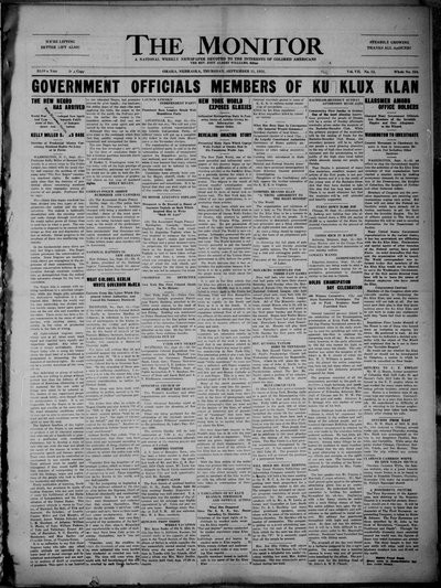 The Monitor, Sep 15, 1921