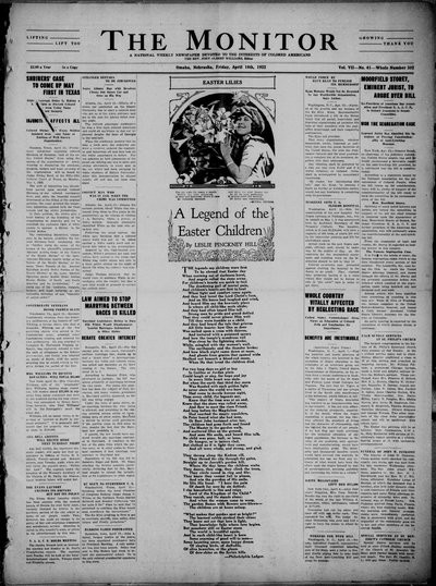The Monitor, Apr 14, 1922