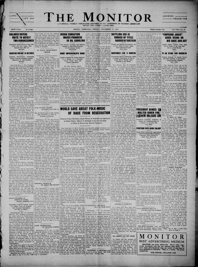The Monitor, Nov 17, 1922