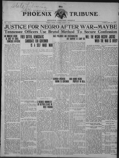 Phoenix Tribune, Aug 31, 1918