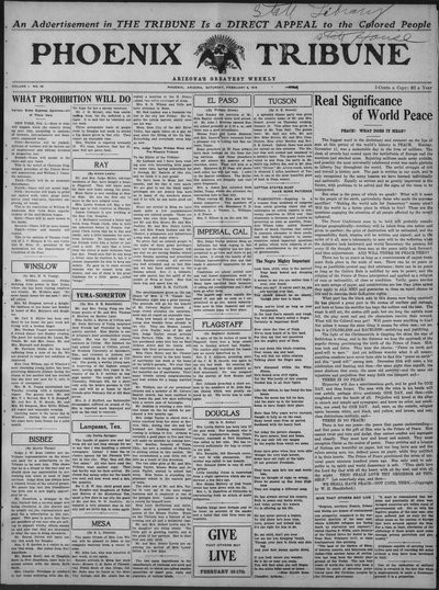 Phoenix Tribune, Feb 8, 1919