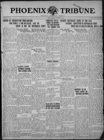 Phoenix Tribune, Dec 27, 1919