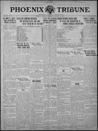 Phoenix Tribune, Aug 21, 1920