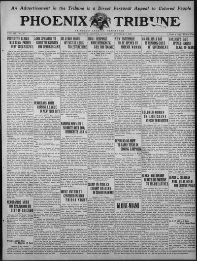 Phoenix Tribune, Oct 9, 1920