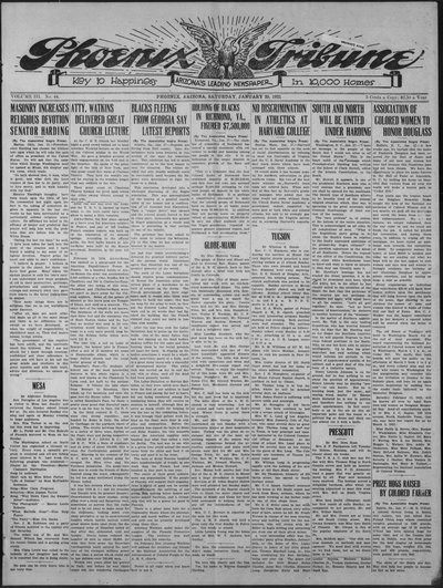 Phoenix Tribune, Jan 29, 1921