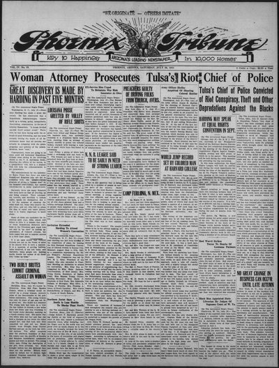 Phoenix Tribune, Jul 30, 1921