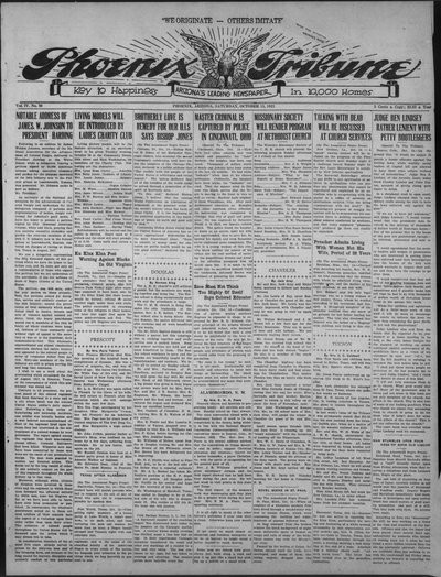 Phoenix Tribune, Oct 15, 1921