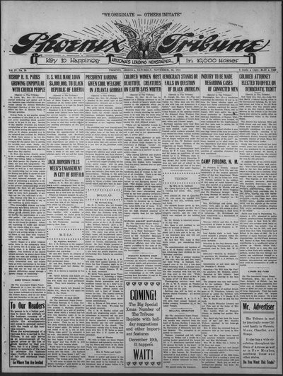Phoenix Tribune, Nov 26, 1921