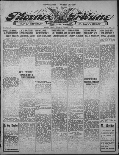 Phoenix Tribune, Jan 14, 1922